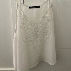 Brandy Melville white lace tank